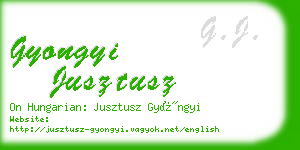 gyongyi jusztusz business card